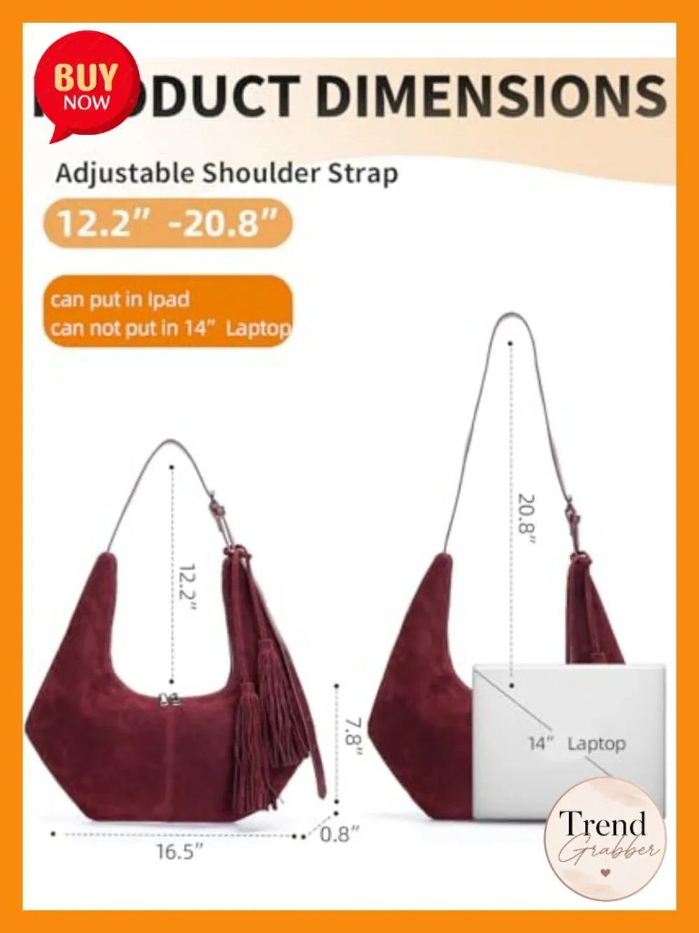 Faux Suede Tassel Hobo Shoulder Crossbody Bag